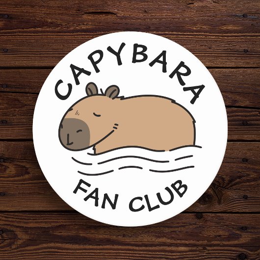 Niedliches Schwimmen Capybara Personalisiert Runder Pappuntersetzer