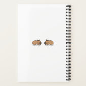 Niedliches Schwimmen Capybara Selbstversorgung Notizblock (Rückseite)