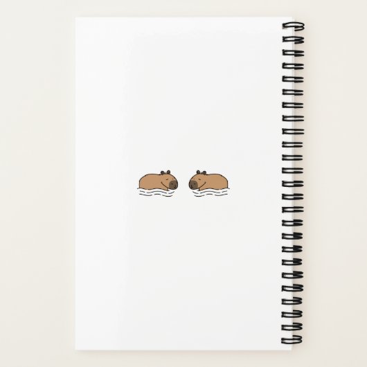 Niedliches Schwimmen Capybara Selbstversorgung Notizblock (Rückseite)