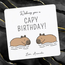Niedliches Schwimmen Capybaras Capy Birthday