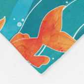 Niedliches Schwimmen Goldfish & Wassermuster Fleecedecke (Ecke)