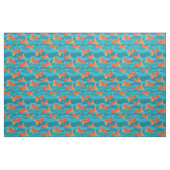 Niedliches Schwimmen Goldfish & Wassermuster Stoff (Fat Quarter (45,7 x 55,9 cm))