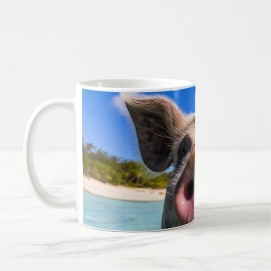 Niedliches Schwimmen Kaffeetasse (Links)