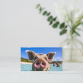 Niedliches Schwimmen Visitenkarte (Stehend Vorderseite)