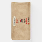 niedliches Schwimmschiff Pirate Birthday Banner (Vertikal)