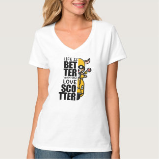 Niedliches Scooter-Goat-Design T-Shirt
