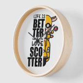 Niedliches Scooter-Goat-Design Uhr (Winkel)
