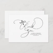 Niedliches Script Calligraphy Little Bow Vielen Da (Vorne/Hinten)