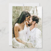 Niedliches Script Elegant Rustic 2 Foto Wedding Einladung (Rückseite)