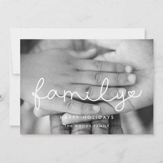 Niedliches Script Foto Weihnachten (Vorderseite)