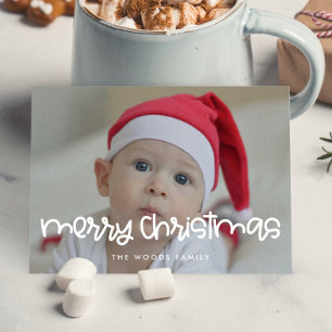 Niedliches Script Frohe Weihnachten Foto