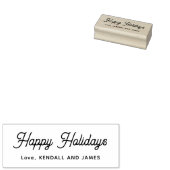 Niedliches Script Happy Holidays Weihnachtsname Sp Gummistempel (Stempel)