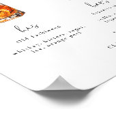 Niedliches Script Signature Drinks Hochzeitszeiche Poster (Ecke)