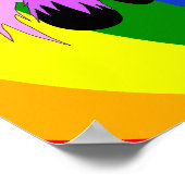 Niedliches Scruffy Unicorn Poster (Ecke)