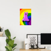 Niedliches Scruffy Unicorn Poster (Heimbüro)