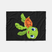 Niedliches Sea Baby Turtle Geschenk Fleecedecke (Vorderseite (Horizontal))