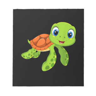 Niedliches Sea Baby Turtle Geschenk Notizblock