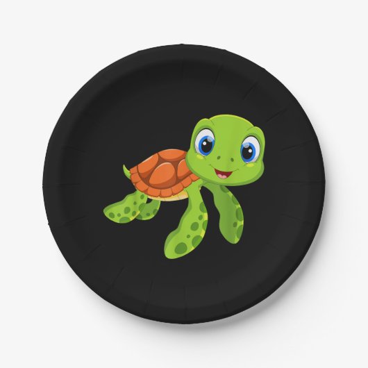 Niedliches Sea Baby Turtle Geschenk Pappteller (Vorderseite)