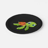 Niedliches Sea Baby Turtle Geschenk Pappteller (Schrägansicht)
