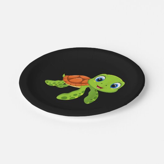 Niedliches Sea Baby Turtle Geschenk Pappteller (Schrägansicht)