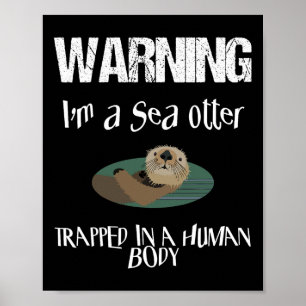 Niedliches Sea Otter Halloween Easy Lazy Kostüm Ga Poster