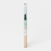 Niedliches Seagull am sonnigen Strand und am blaue iPhone Hülle (Rechte Seite)