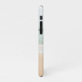 Niedliches Seagull am sonnigen Strand und am blaue iPhone Hülle (Linke Seite)