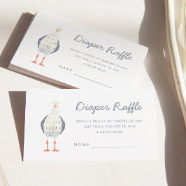 Niedliches Seagull Nautical Baby Dusche Windeln Begleitkarte