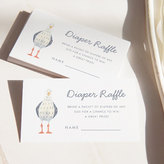 Niedliches Seagull Nautical Baby Dusche Windeln Begleitkarte