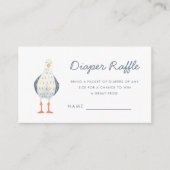 Niedliches Seagull Nautical Baby Dusche Windeln Begleitkarte (Vorderseite)