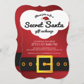 NIEDLICHES Secret Santa Gift Exchange-Party Einladung (Vorne/Hinten)