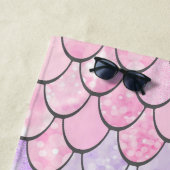 Niedliches Seebadetuch, Meerjungfrau-Skalen Strandtuch (Beispiel)