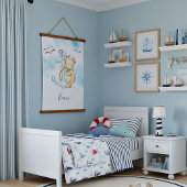 Niedliches Seemännchen Wandteppich Mit Holzrahmen