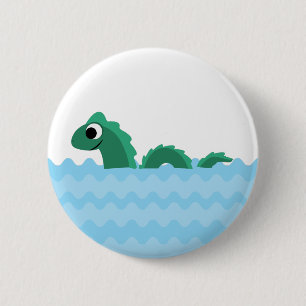 Niedliches Seemonster Button