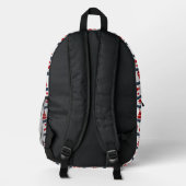 Niedliches Seemuster Bedruckter Rucksack (Rückseite)