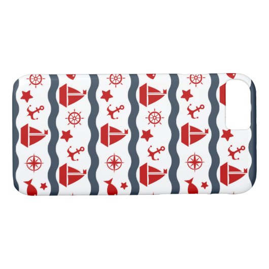 Niedliches Seemuster Case-Mate iPhone Hülle (Rückseite (Horizontal))