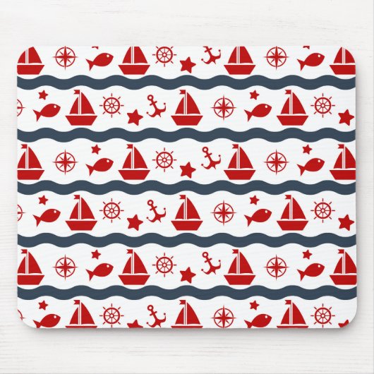 Niedliches Seemuster Mousepad (Vorne)