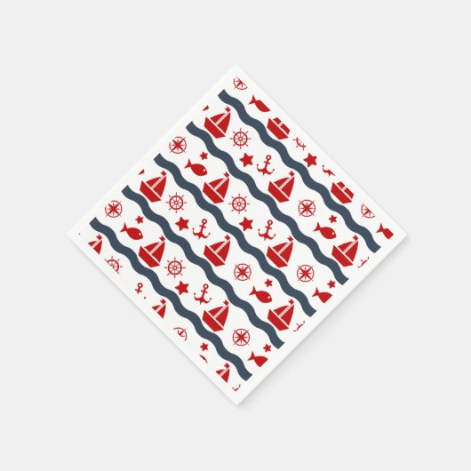 Niedliches Seemuster Serviette (Ecke)