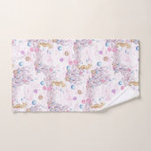 Niedliches Seepferd am Strand und Set mit Handtuch (Handtuch)