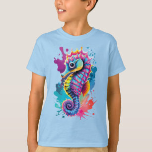 Niedliches Seepferd - Baby Seepferd farbenfroh - S T-Shirt