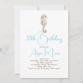 Niedliches Seepferd Geburtstagsparty Einladungen (Vorderseite)