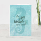 Niedliches Seepferd Happy Birthday Card Karte (Vorderseite)