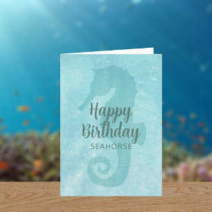 Niedliches Seepferd Happy Birthday Card Karte