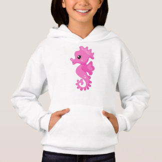 Niedliches Seepferd, kleines Seepferd, rosa Seepfe Hoodie