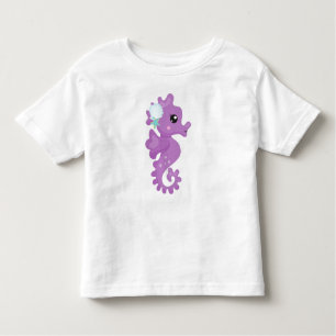 Niedliches Seepferd, Lila Seepferd, Starfish, Seas Kleinkind T-shirt