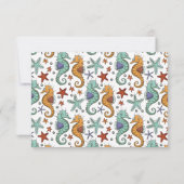 Niedliches Seepferd Mermaid Geburtstagspartei Einl Einladung (Rückseite)