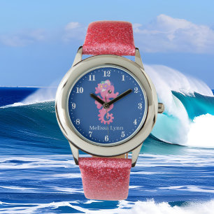 niedliches Seepferd mit Zusatzname Armbanduhr