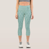 Niedliches Seepferd Monogram Sea Green Capri Leggi (Vorderseite)