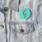 Niedliches SEEPFERD - Natur - Aqua Button (Beispiel)