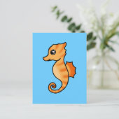 niedliches Seepferd Postkarte (Stehend Vorderseite)